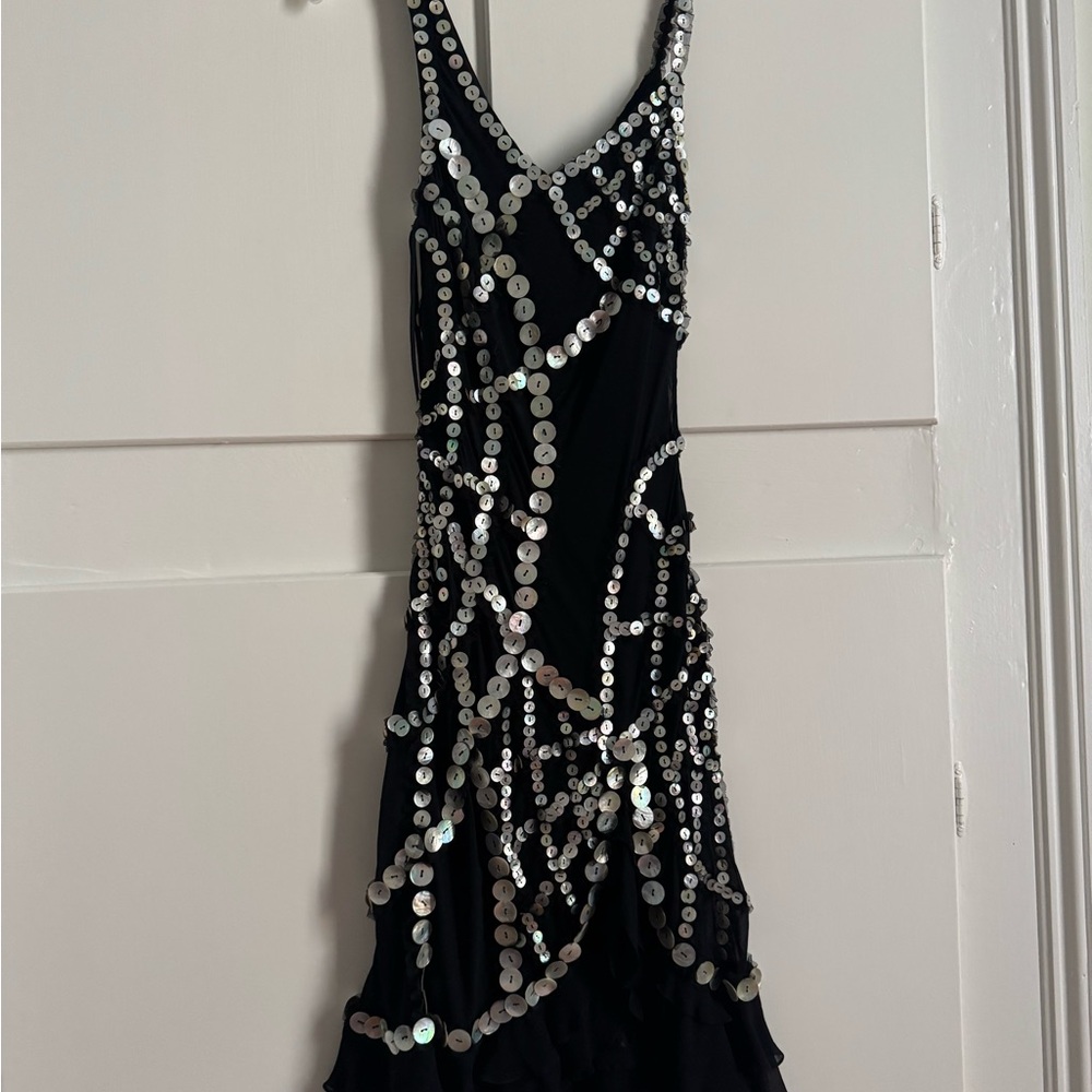 Elegant Black Sequin Dress